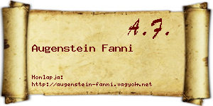 Augenstein Fanni névjegykártya